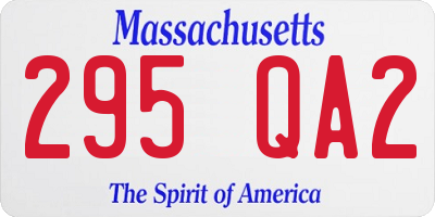 MA license plate 295QA2