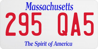 MA license plate 295QA5