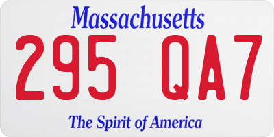 MA license plate 295QA7