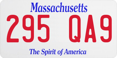 MA license plate 295QA9