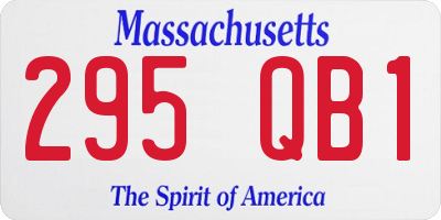 MA license plate 295QB1