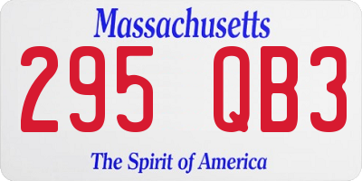 MA license plate 295QB3