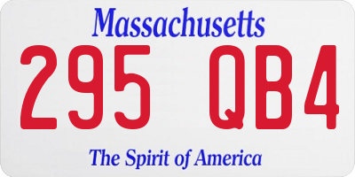 MA license plate 295QB4