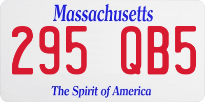 MA license plate 295QB5