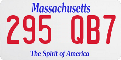 MA license plate 295QB7