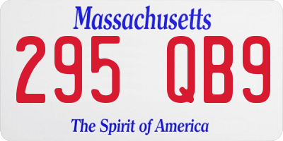 MA license plate 295QB9
