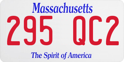 MA license plate 295QC2