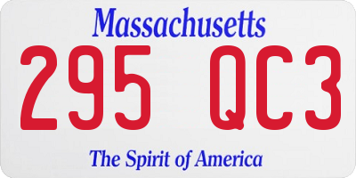 MA license plate 295QC3