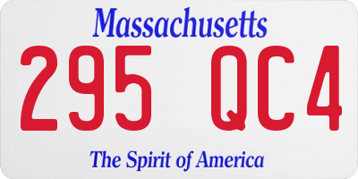 MA license plate 295QC4