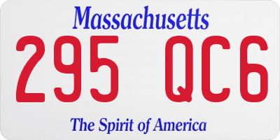 MA license plate 295QC6