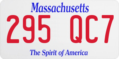 MA license plate 295QC7