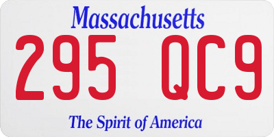 MA license plate 295QC9