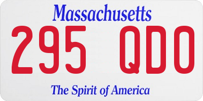 MA license plate 295QD0