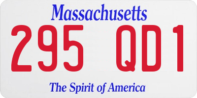 MA license plate 295QD1