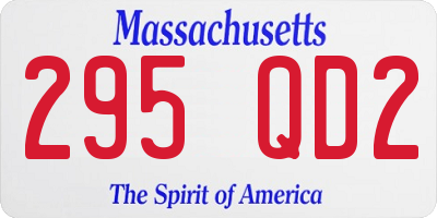 MA license plate 295QD2