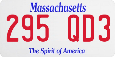 MA license plate 295QD3