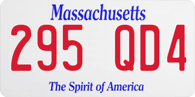 MA license plate 295QD4