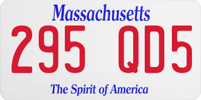 MA license plate 295QD5
