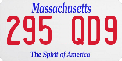 MA license plate 295QD9