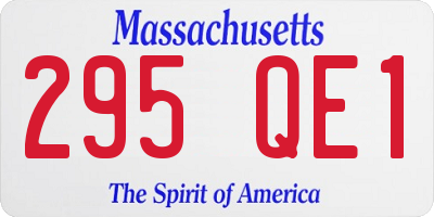 MA license plate 295QE1
