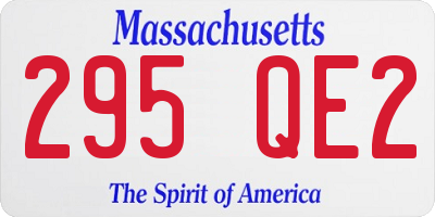 MA license plate 295QE2