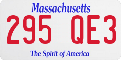 MA license plate 295QE3