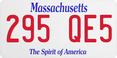 MA license plate 295QE5