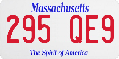 MA license plate 295QE9