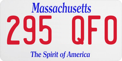 MA license plate 295QF0