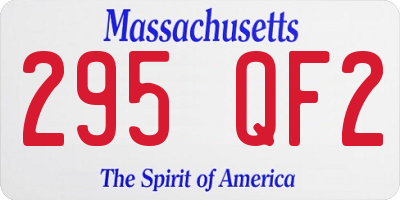 MA license plate 295QF2