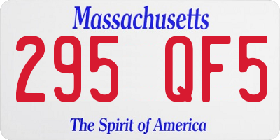 MA license plate 295QF5