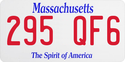 MA license plate 295QF6