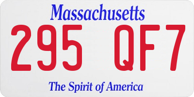 MA license plate 295QF7