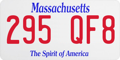 MA license plate 295QF8