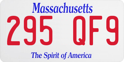 MA license plate 295QF9