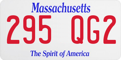 MA license plate 295QG2