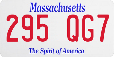 MA license plate 295QG7