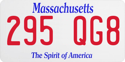 MA license plate 295QG8