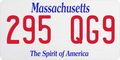 MA license plate 295QG9