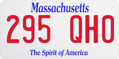MA license plate 295QH0