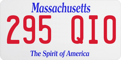 MA license plate 295QI0