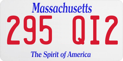 MA license plate 295QI2