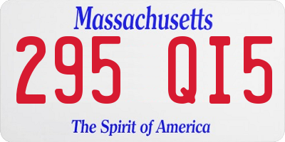 MA license plate 295QI5