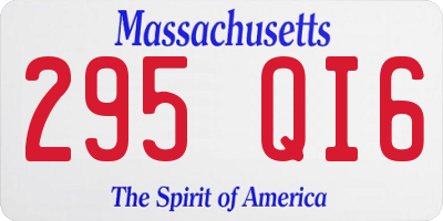 MA license plate 295QI6