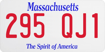 MA license plate 295QJ1