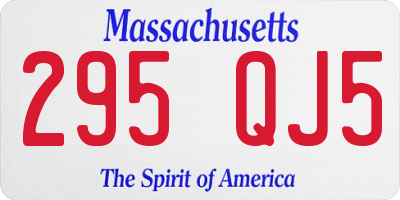 MA license plate 295QJ5