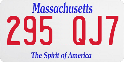 MA license plate 295QJ7