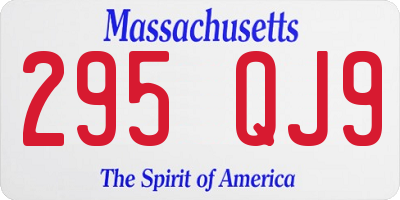 MA license plate 295QJ9
