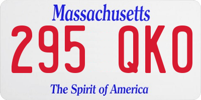 MA license plate 295QK0