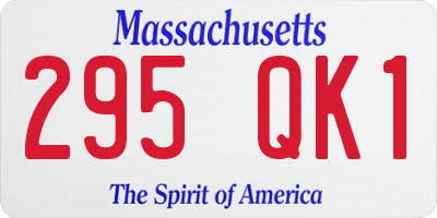 MA license plate 295QK1